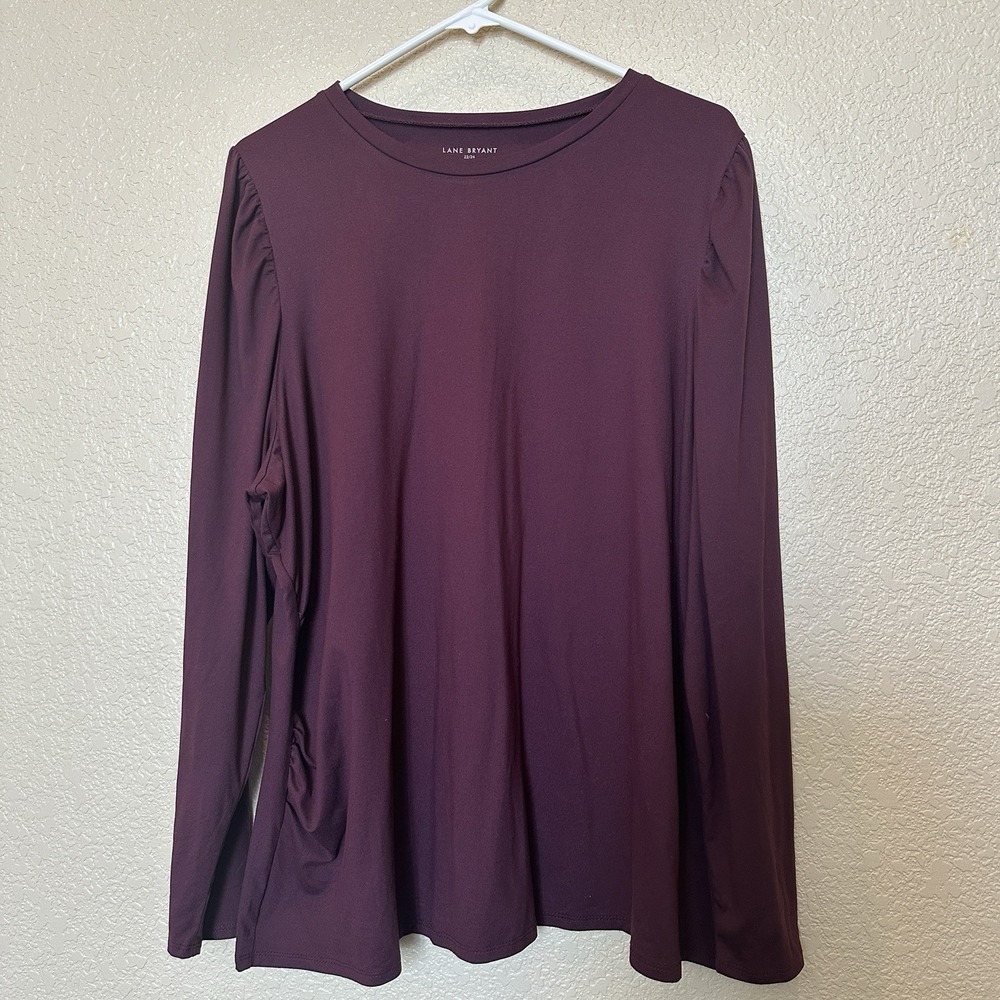Lane Bryant Rouched One Side Eggplant Purple 22/24